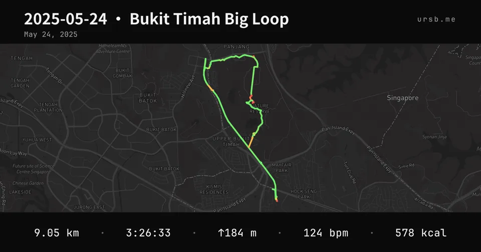 2025-05-24 · Bukit Timah Big Loop