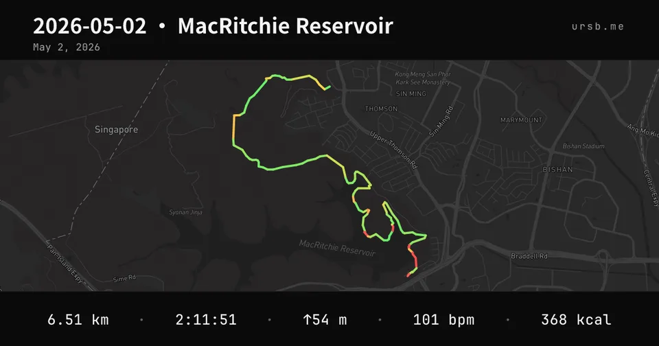 2026-05-02 · MacRitchie Reservoir