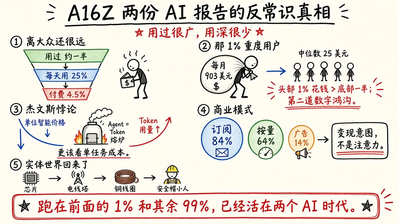 聊聊A16Z这两份AI报告，以及一些反常识的真相