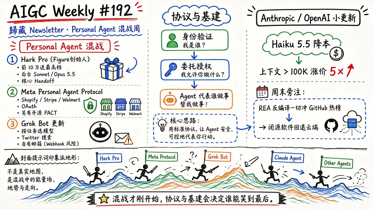 AIGC Weekly #192：Personal Agent 混战与协议（歸藏 Newsletter）
