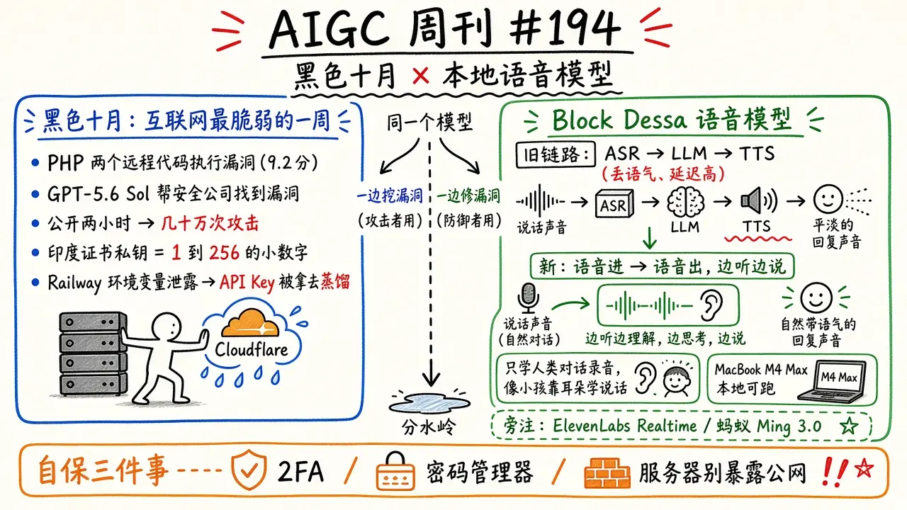 AIGC Weekly #194：黑色十月 / Block Dessa 语音模型（歸藏 Newsletter）