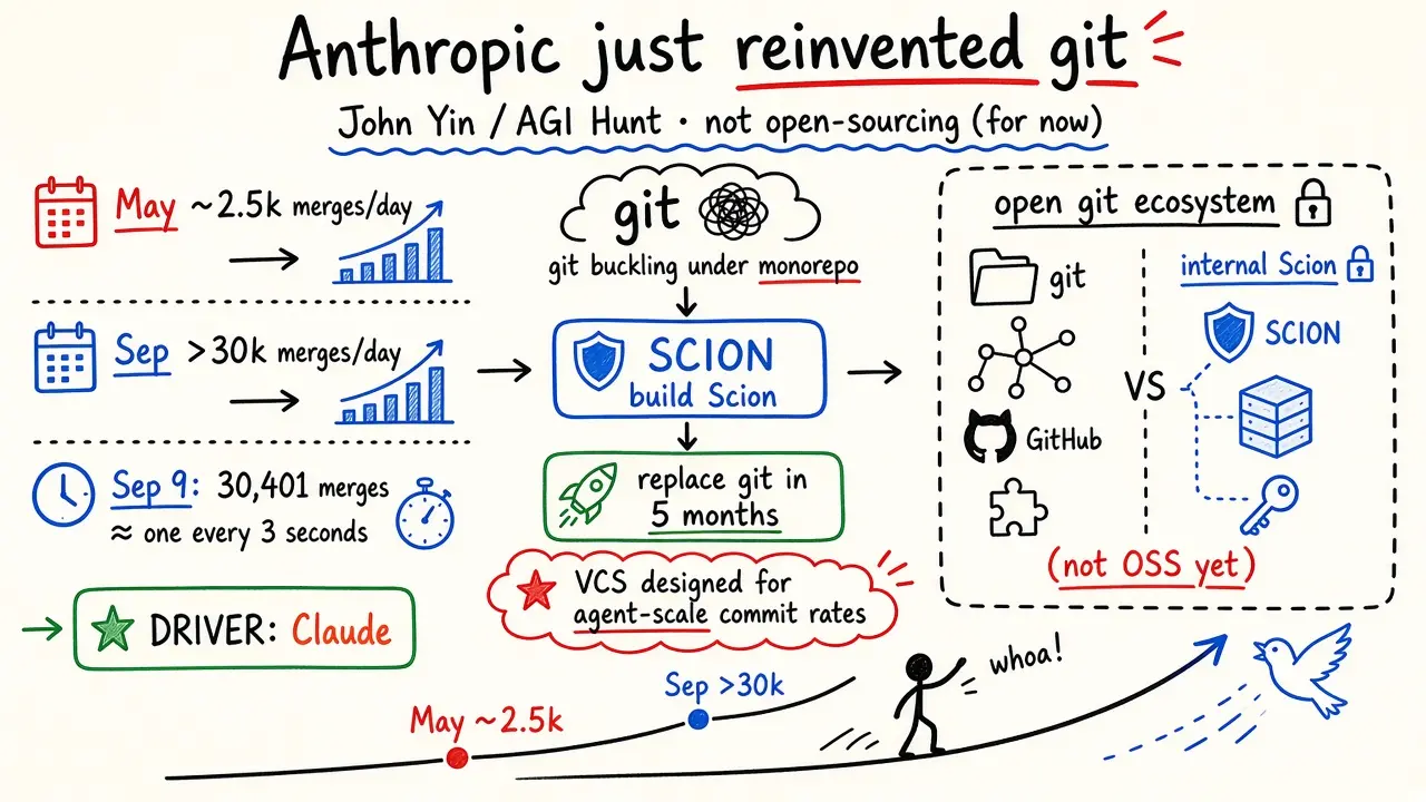 刚刚，Anthropic 重新发明了 git（尹John / AGI Hunt）