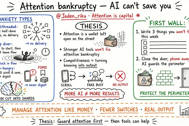 Attention Bankruptcy: AI Tools Can't Save You (@Jaden_riku)