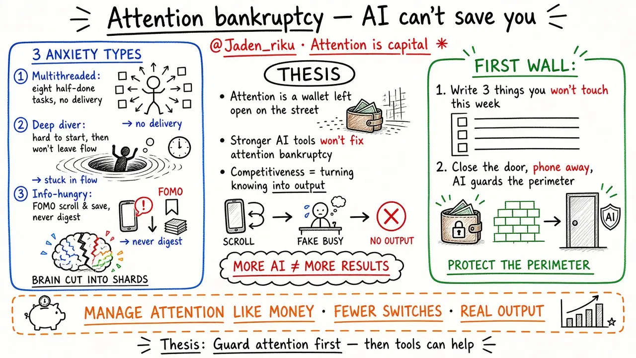 Attention Bankruptcy: AI Tools Can't Save You (@Jaden_riku)