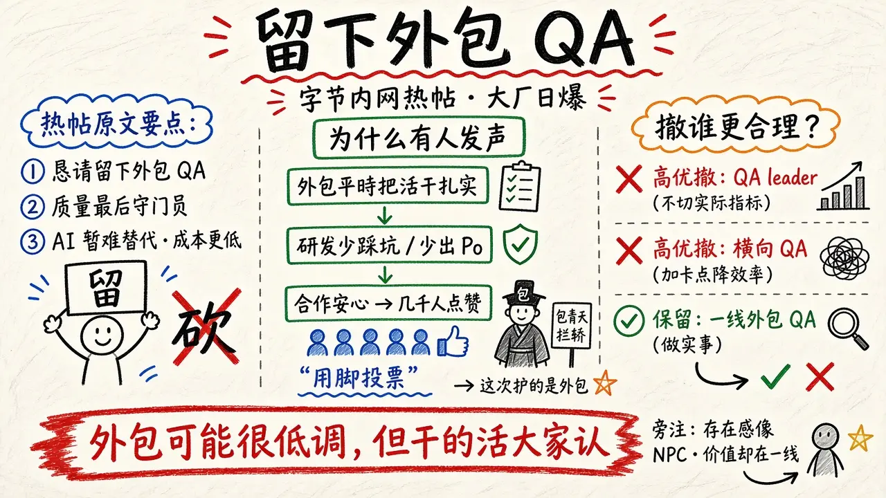 留下外包 QA：字节内网恳请留下做实事的人