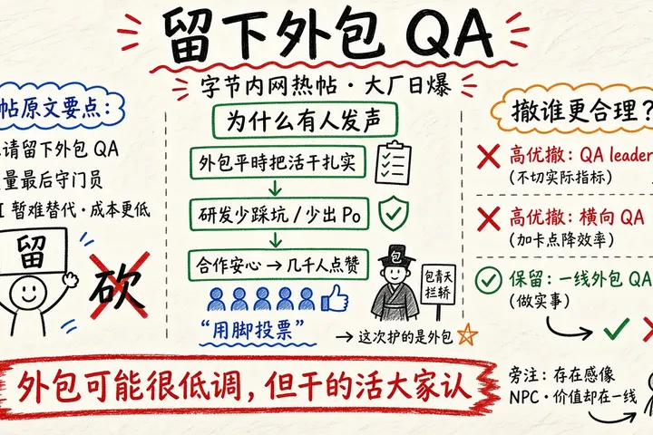 留下外包 QA：字节内网恳请留下做实事的人