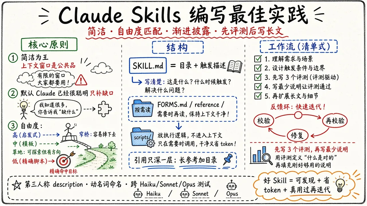 Claude Skills 编写最佳实践（官方文档）