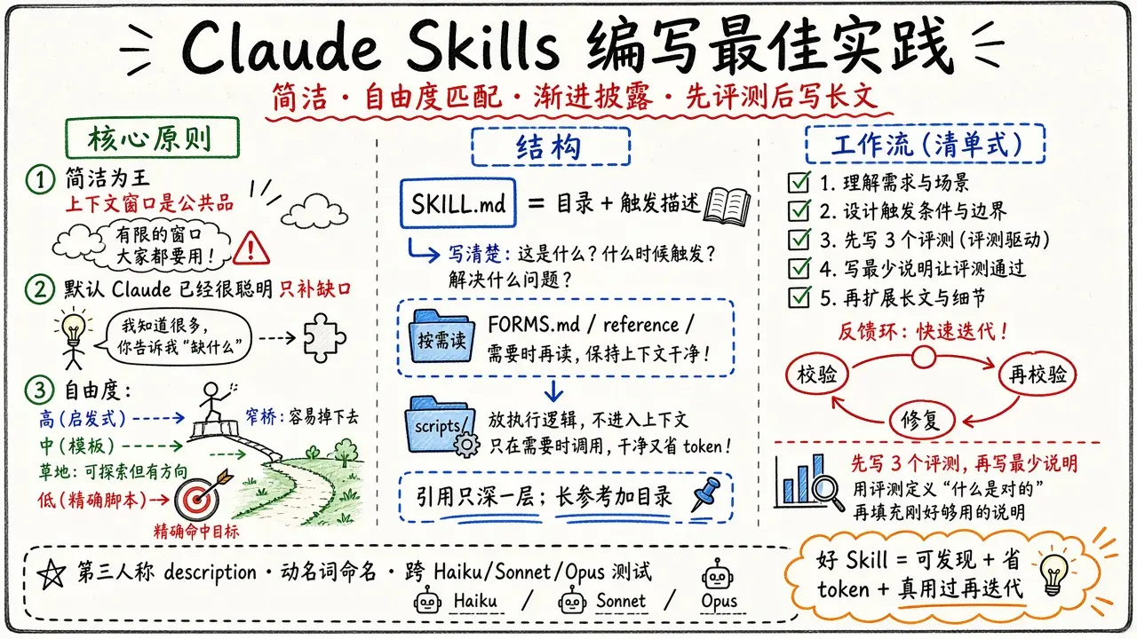 Claude Skills 编写最佳实践（官方文档）