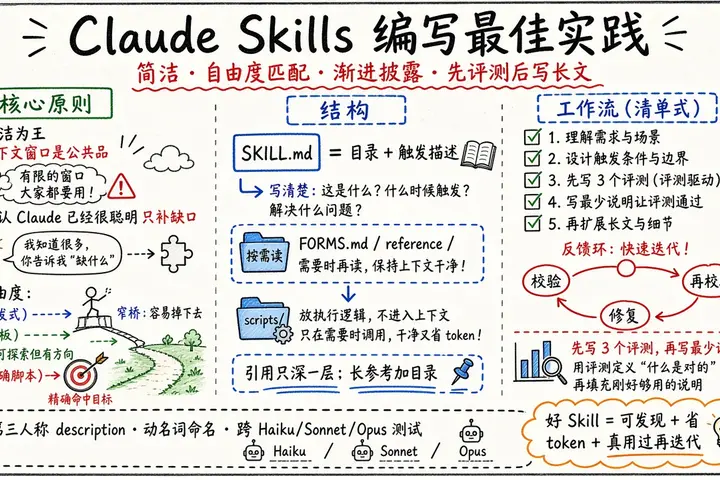 Claude Skills 编写最佳实践（官方文档）