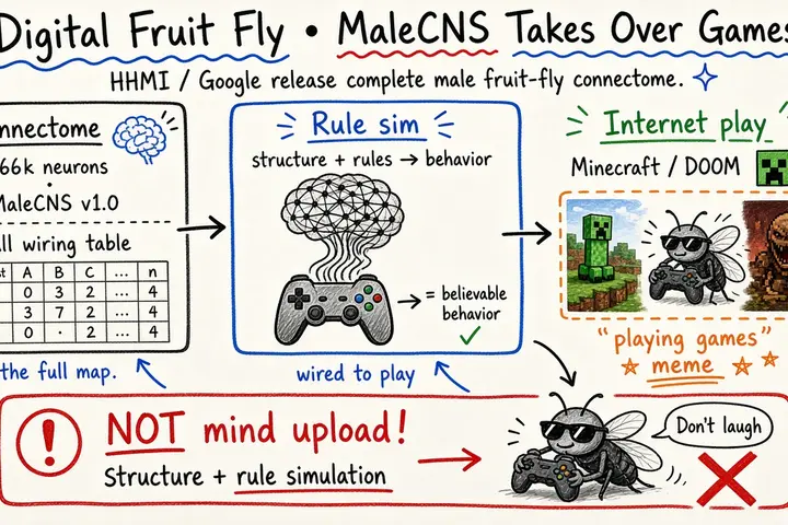 Don't laugh — a digital fruit fly may outplay you (MaleCNS · APPSO)