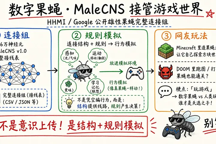 别笑，你的游戏水平真不如一只数字果蝇（数字果蝇 · MaleCNS）