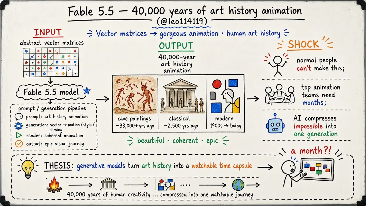 Fable 5.5 — 40,000 years of art history animation (@leo114119)