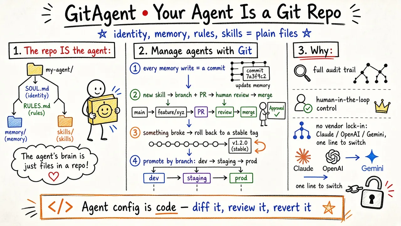GitAgent · 把 AI Agent 写成一个 Git 仓库