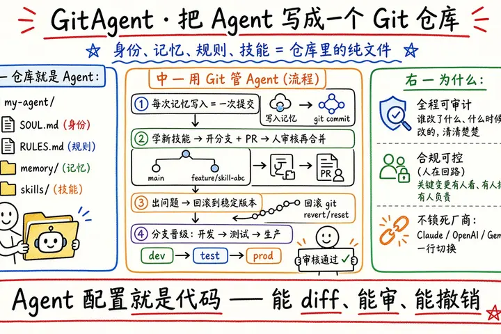 GitAgent · 把 AI Agent 写成一个 Git 仓库