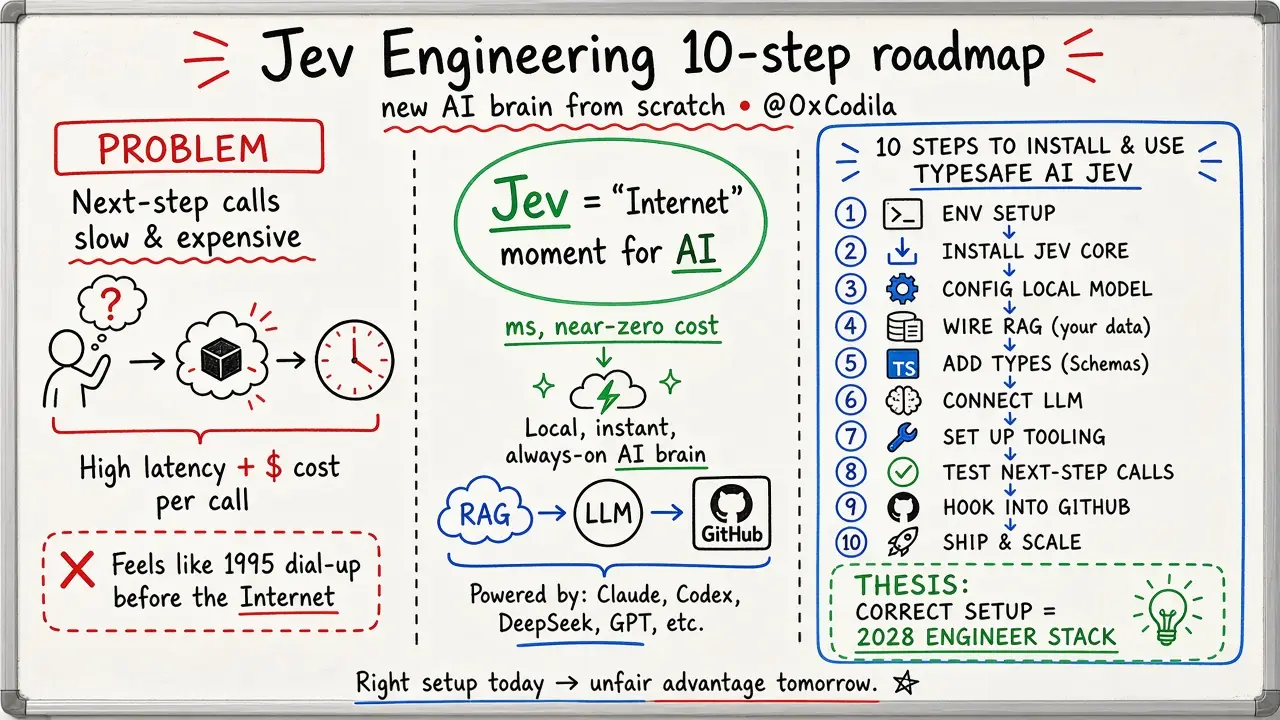 Jev Engineering: Full 10-Step Roadmap for a New AI Brain (@0xCodila)