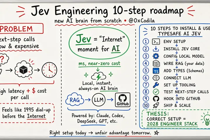 Jev Engineering: Full 10-Step Roadmap for a New AI Brain (@0xCodila)