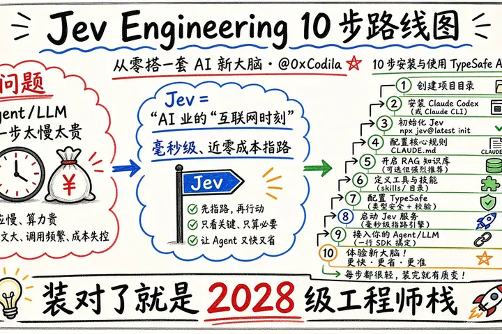 Jev Engineering：从零搭一套 AI 新大脑的 10 步路线图（@0xCodila）