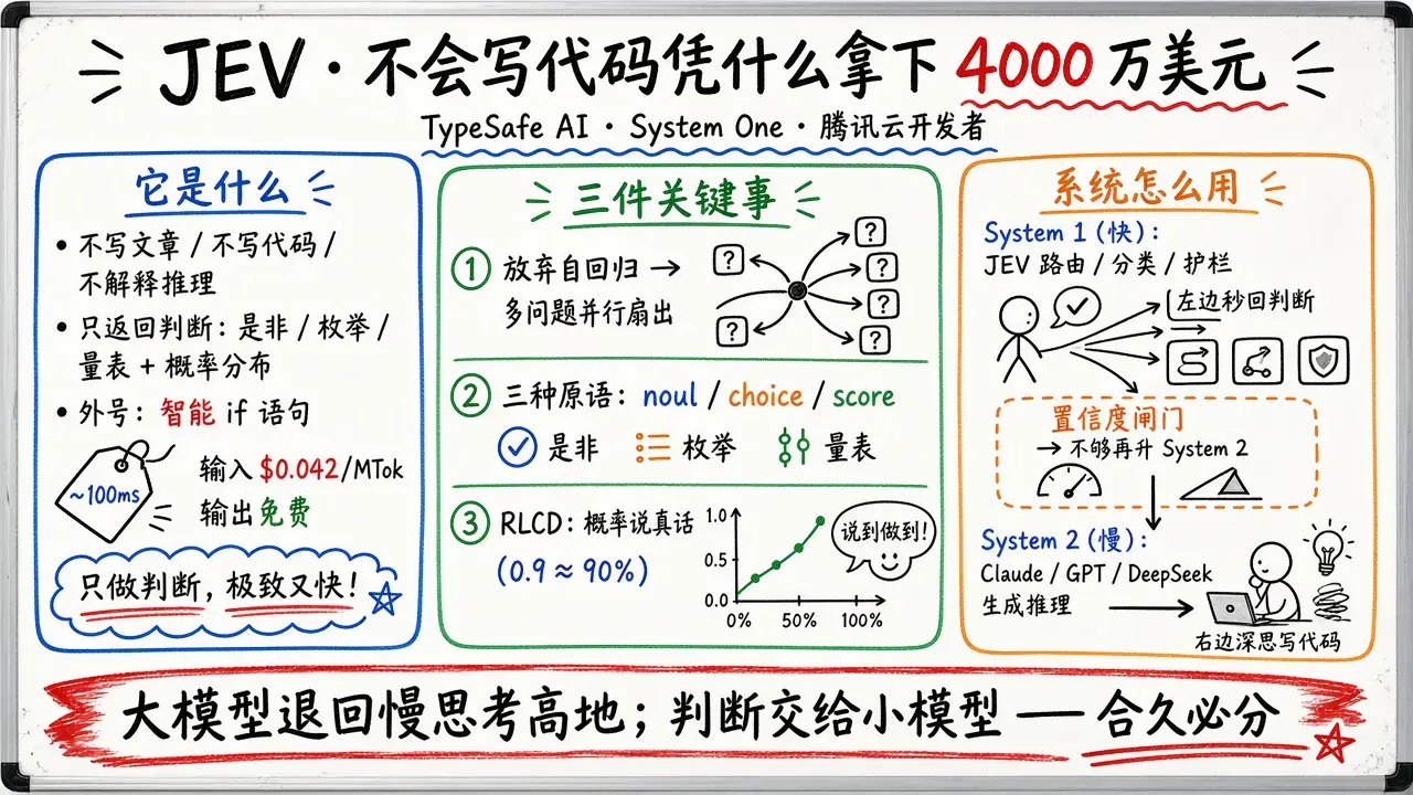JEV · 不会写代码的模型凭什么拿下 4000 万美元