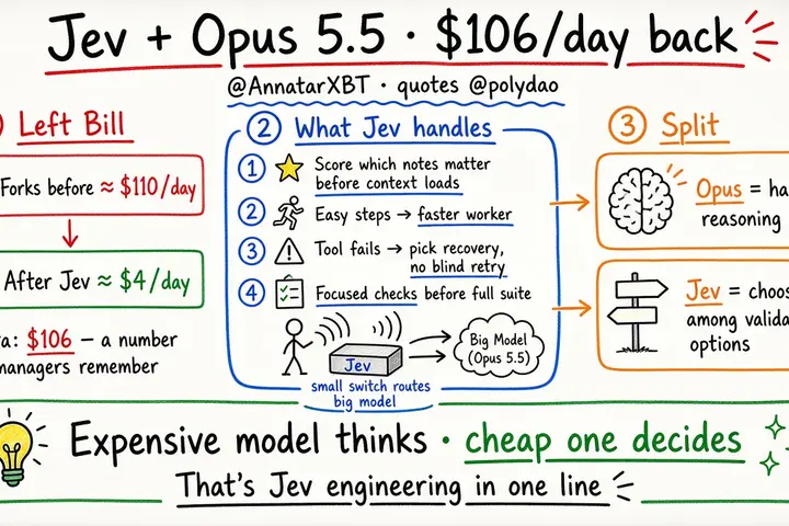 Jev + Claude Opus 5.5: $106/day back (@AnnatarXBT)