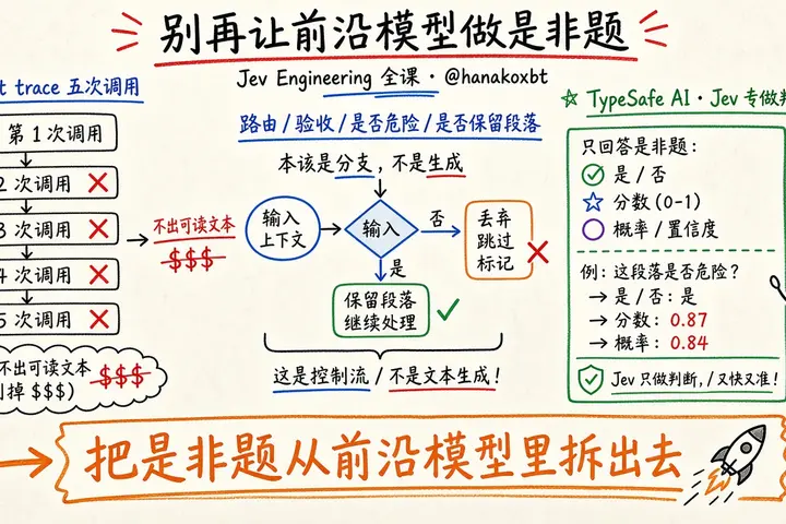 Jev Engineering：别再让前沿模型做是非题（@hanakoxbt）