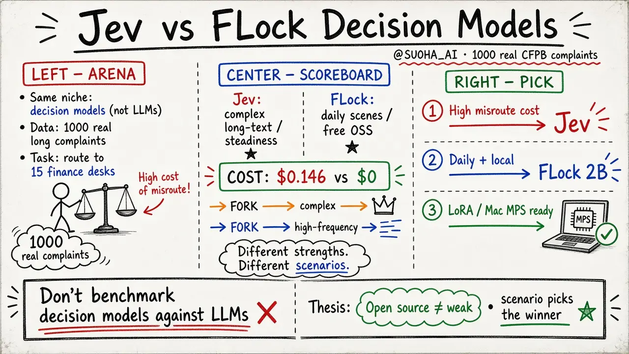 Jev vs FLock: Decision Model Benchmark (@SUOHA_AI)