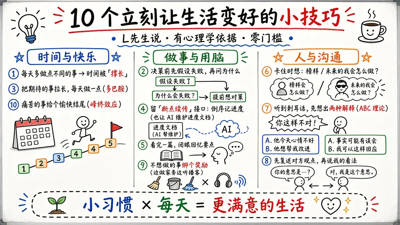 10 个立刻能让生活变得更好的小技巧