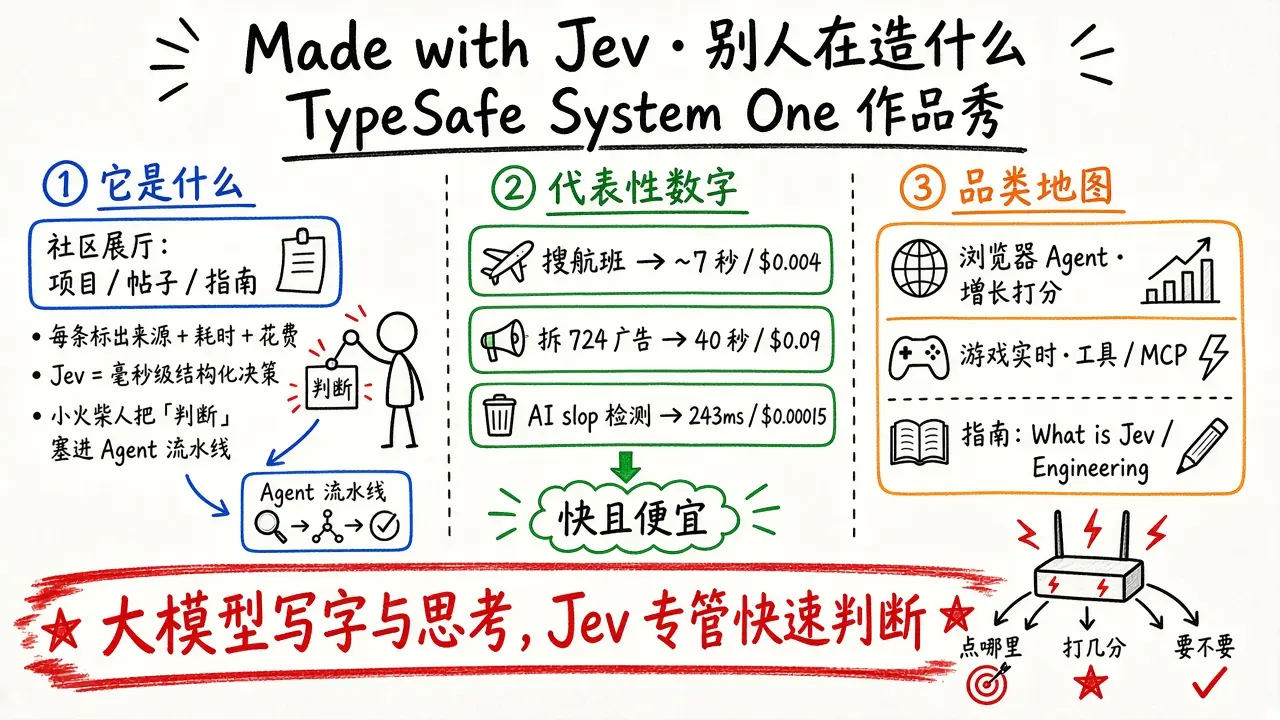 Made with Jev · 别人用 Jev 在造什么