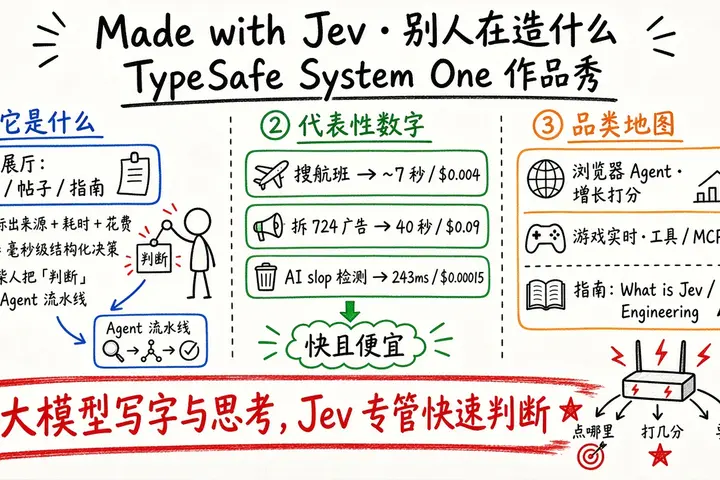 Made with Jev · 别人用 Jev 在造什么