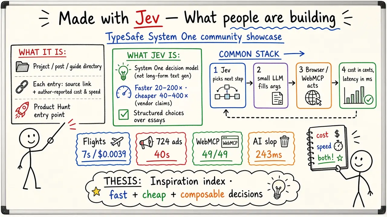 Made with Jev — What people are building with Jev