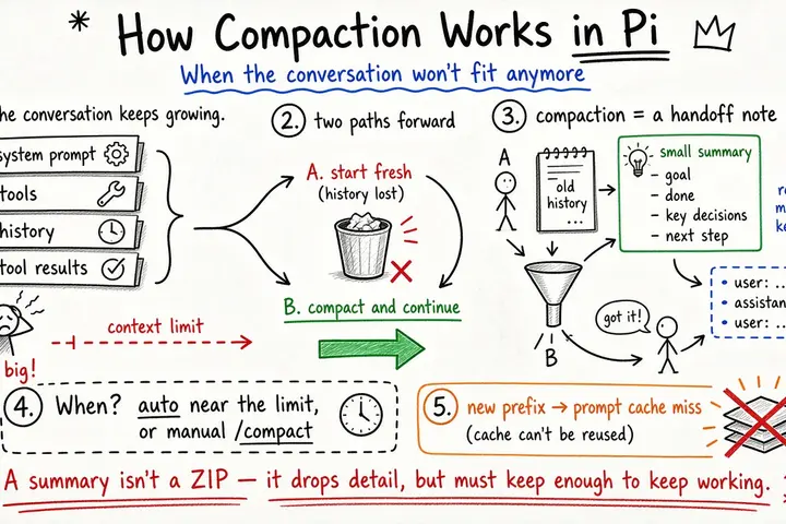 Pi 如何做上下文压缩：从零理解 Compaction（@xiaomovps 译）
