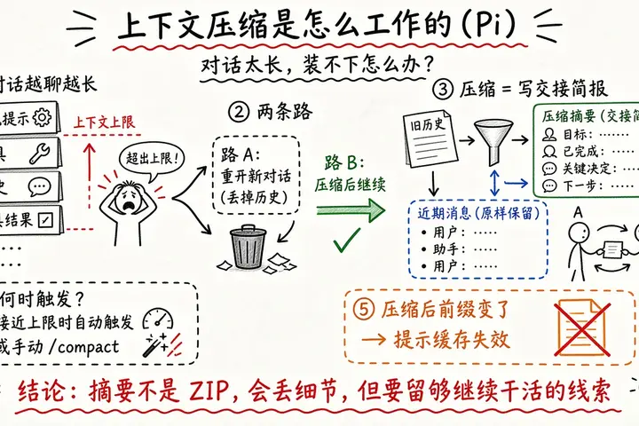 Pi 如何做上下文压缩：从零理解 Compaction（@xiaomovps 译）