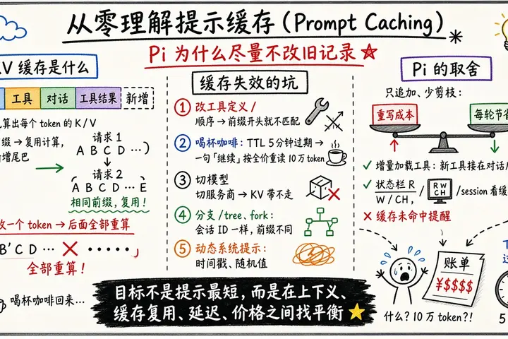 Pi 如何用好提示缓存：从零理解 Prompt Caching（@xiaomovps 译）