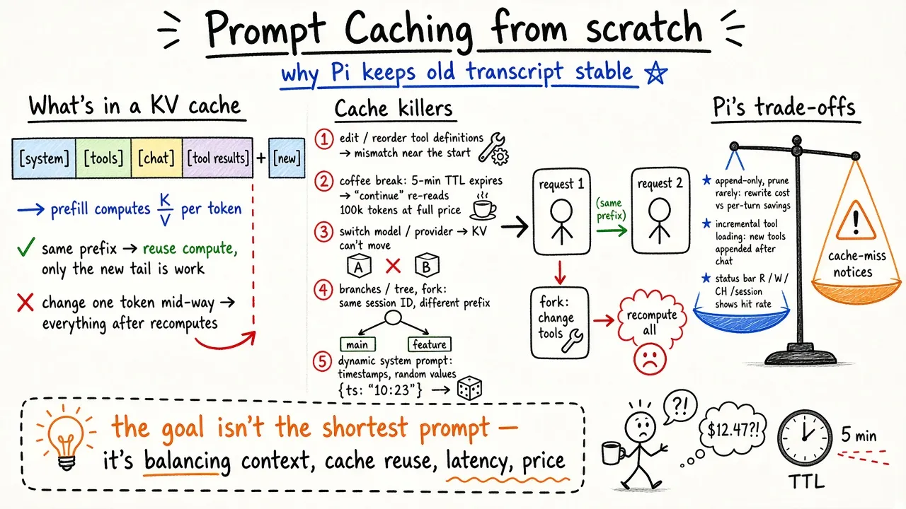 Pi 如何用好提示缓存：从零理解 Prompt Caching（@xiaomovps 译）