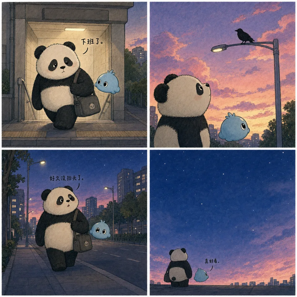 抬头看天