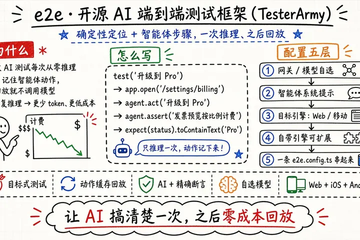e2e · 开源 AI 端到端测试框架（TesterArmy）