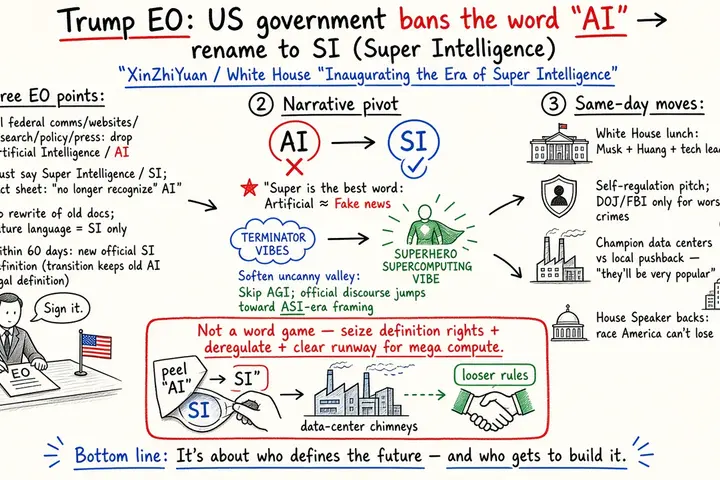 Breaking: Trump EO Bans US Government Use of the Word "AI"